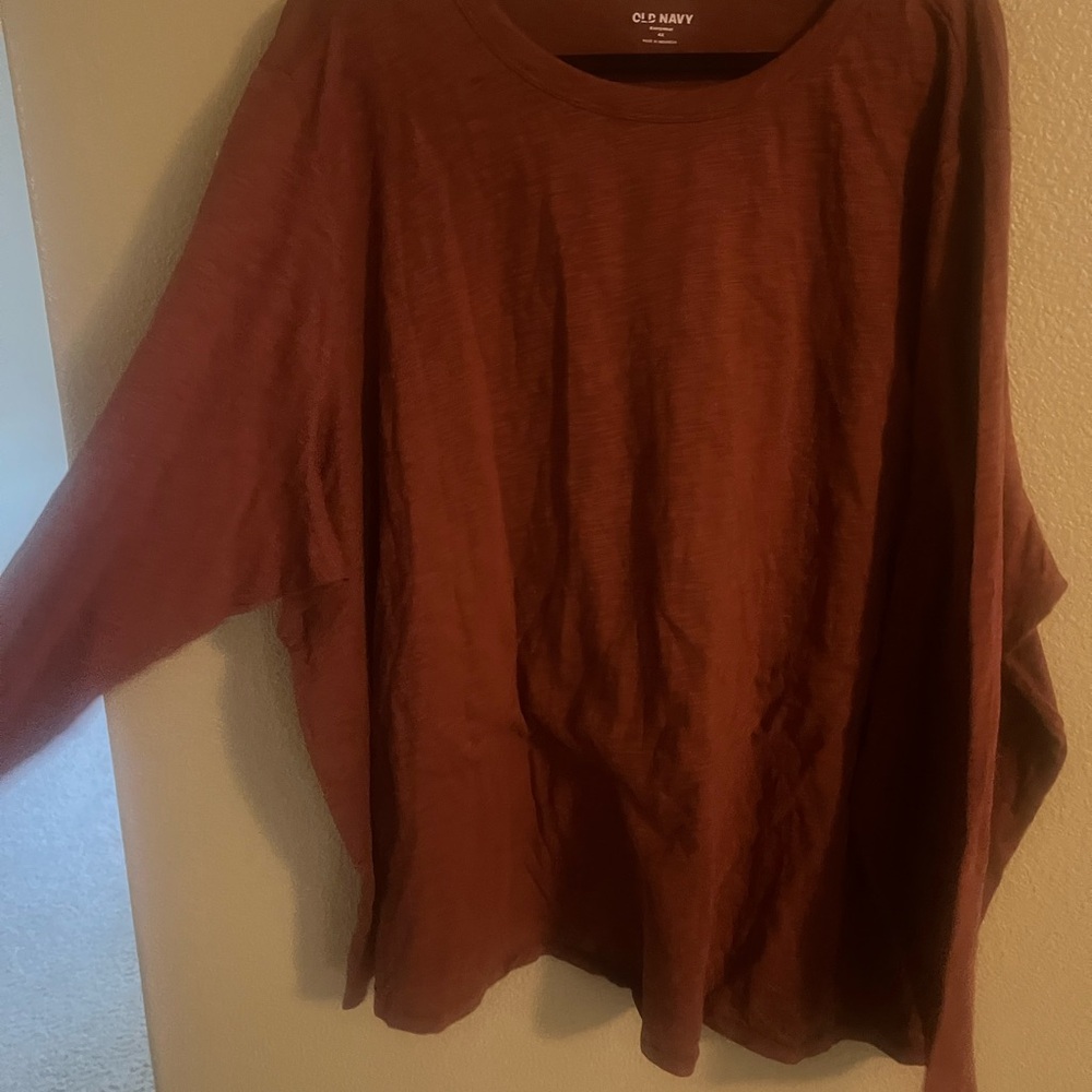 Old Navy Brick Red Long Sleeve Shirt